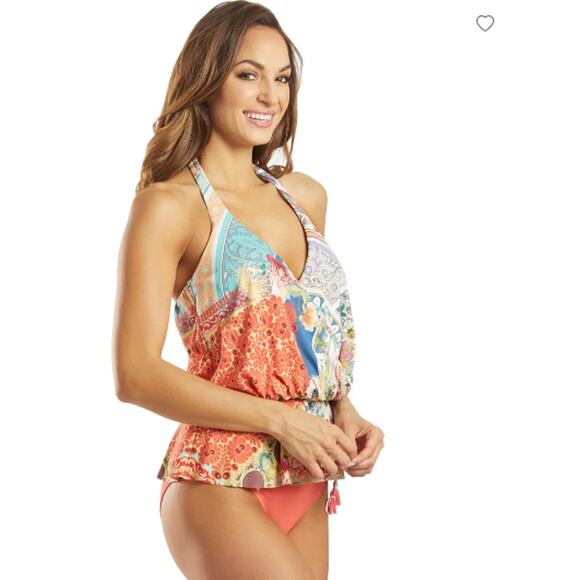 NWT Johnny Was XS Boho Wrap Tankini Top - Picture 5 of 9